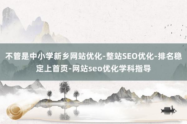 不管是中小学新乡网站优化-整站SEO优化-排名稳定上首页-网站seo优化学科指导