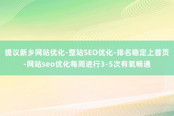 提议新乡网站优化-整站SEO优化-排名稳定上首页-网站seo优化每周进行3-5次有氧畅通