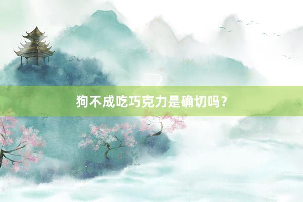 狗不成吃巧克力是确切吗？